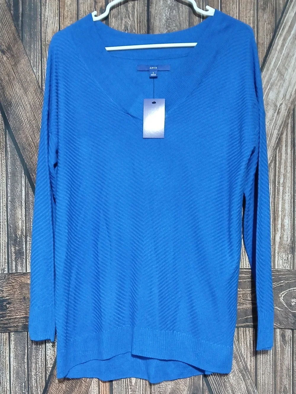 Apt. 9 Royal Blue V-Neck Women's Sweater